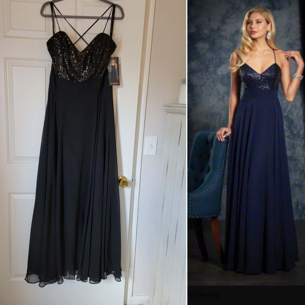 NWT Black Chiffon Dress